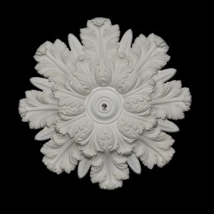 CCR-28P / R485S Fancy Plume Curled Leaf Ceiling Rose Solid