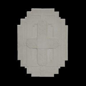 CCR-37P Large Art Deco Cross Rose Solid