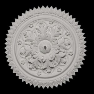 CCR-44P / R348S Small Victorian Flower and Leaf Ceiling Rose Solid