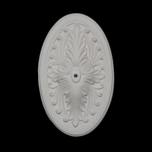 CCR-51P / R454S Leaf Twirl Oval Ceiling Rose Solid