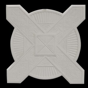 CCR-62P / R541S Large Four Point Cross Art Deco Rose Solid