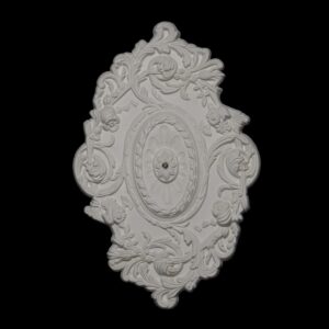 CCR-70P / R442S Swirled Floral Ribbon Oval Ceiling Rose Solid
