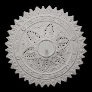 CCR-75V / R230V Leaf, Flower and Fern Ceiling Rose Vented