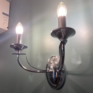 LS-02 Hoodshire 2 Light Chrome Wall Bracket