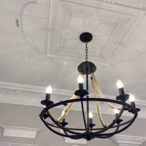 LS-14 Wynery 8 light Black Rope Pendant