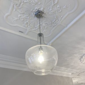 LS-19 Loriente 1 light Clear Glass Drop Pendant