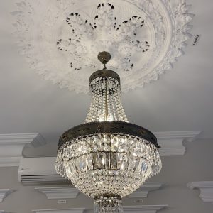 LS-21 Impero 8 light Bronze Crystal Basket