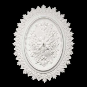 CCR-06P / R440S Dished Oval Ceiling Rose Solid