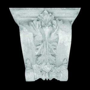 Large Curled Acanthus Leaf Truss with Scroll and Cap in Cement