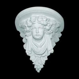 Cherub Drapped and Feathered Truss with Cap 295mm x 330mm x 235mm