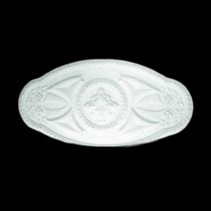 R540 - Oval Floral Shield Rose Solid