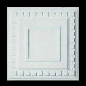 R586S Dentil Square Ceiling Rose Solid