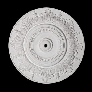 R108S Circular Bead and Acanthus Leaves Ceiling Rose Solid
