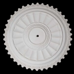 R161BS Placor Fluted Ceiling Rose with Fringe Solid