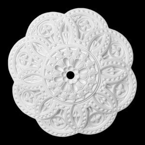 R371S Beaded Wheel Ceiling Rose Solid
