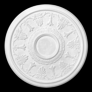 R163S Placor Bold Fleur de Lys Ceiling Rose Solid