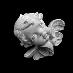 OR08 Large Cherub's Face with Eyes Closed