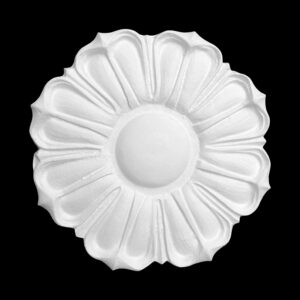 RCH-29S Daisy Coin with Dome Centre Ceiling Rose Solid