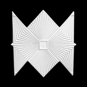 RCH-27S M and W Fluted Art Deco Ceiling Rose