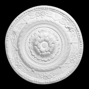R385S Bead and Real Floral Ceiling Rose Solid